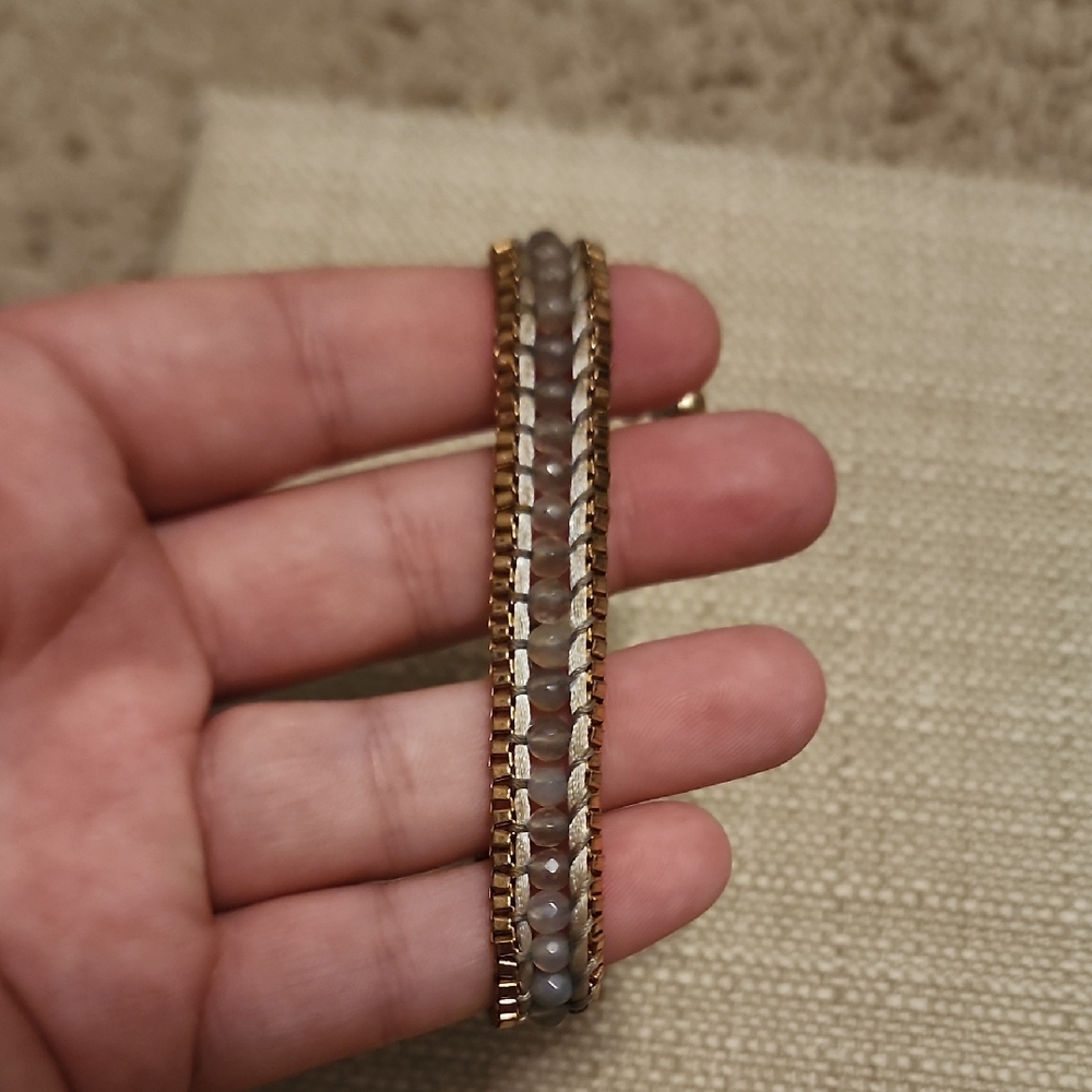 Elegant Gold and Gray Women's Bracelet